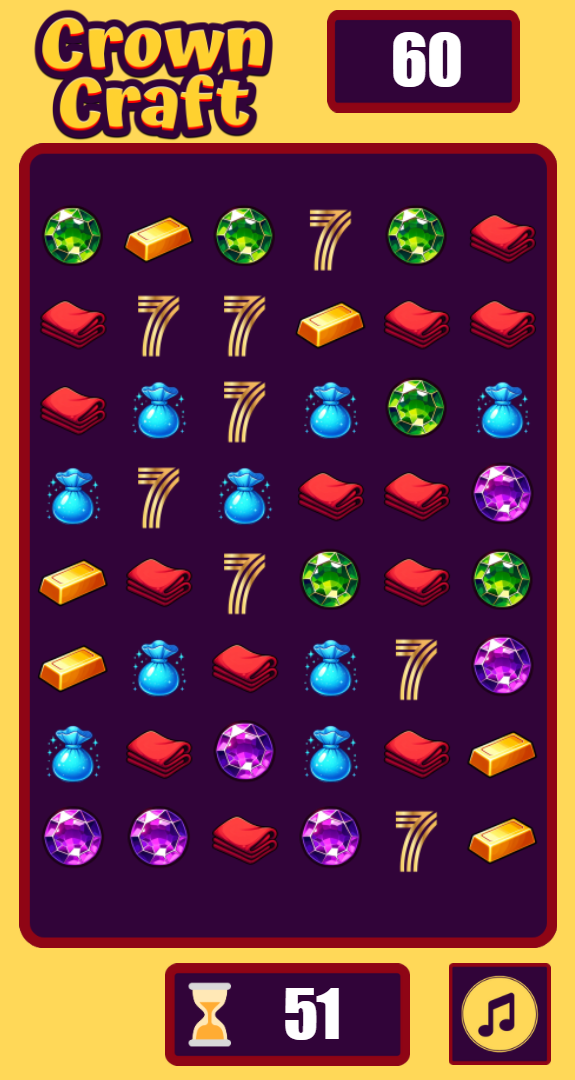 CrownCraft Game on Triple Sevens